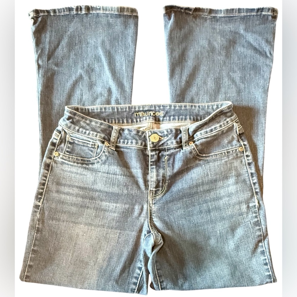 Maurices Women's Faded Light Blue Bootcut Jeans